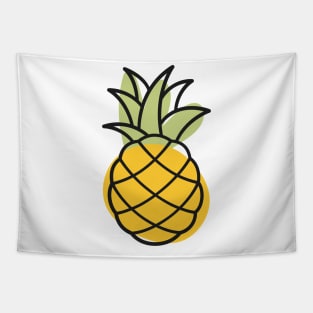 Cute Pineapple Minimalist Abstract Childlike Tapestry