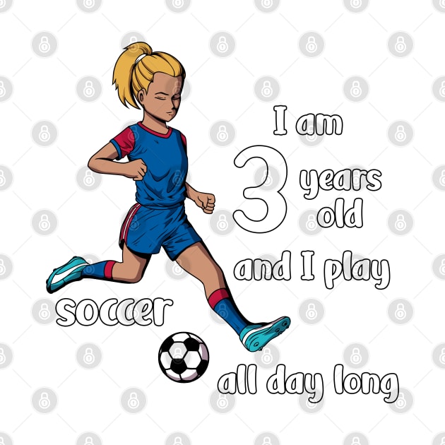 Girl kicks the ball - I am 3 years old by Modern Medieval Design