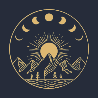 Nature moon and mountains T-Shirt