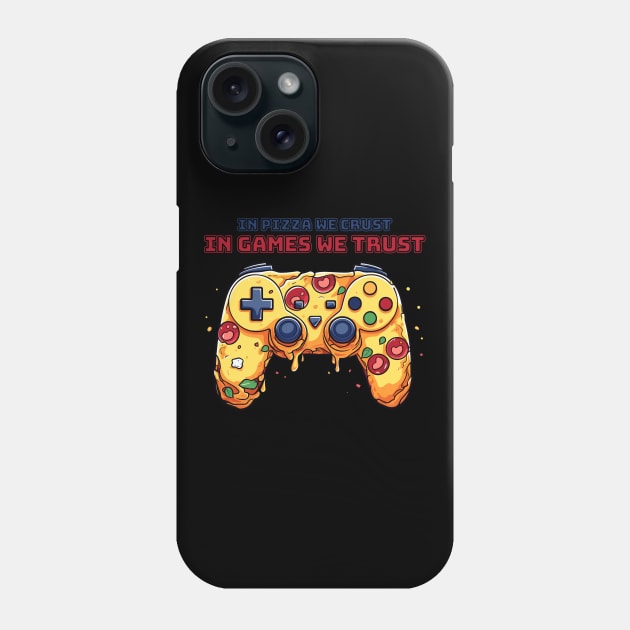 Pizza Gamer T-Shirt | In Games we trust Phone Case by Indigo Lake