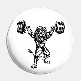 SEEMBO Lion Weight Lifting Barbells Fitness Gym Lift Workout Pin