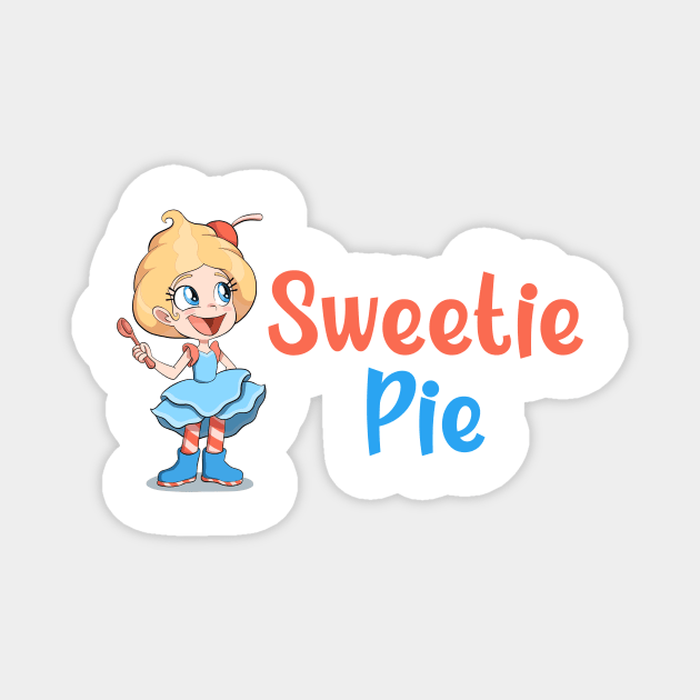 Sweet Cupcake Girl, Sweetie Pie Magnet by PaperRain