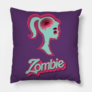 Zombie Barbie Parody (no background) Pillow