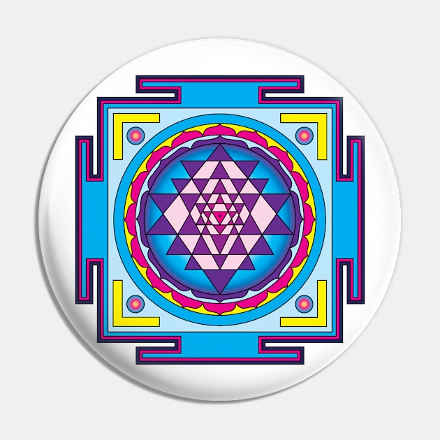 Sri Yantra Mandala Pin by GalacticMantra