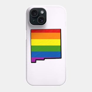 Rainbow New Mexico Outline Phone Case