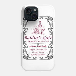 Baldur's Gate Annual Wine Festival Poster Art Phone Case