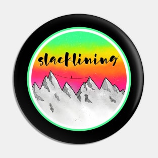 Slackline Mountains Pin