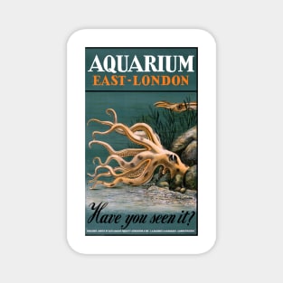 Vintage Travel Poster England London Aquarium Magnet