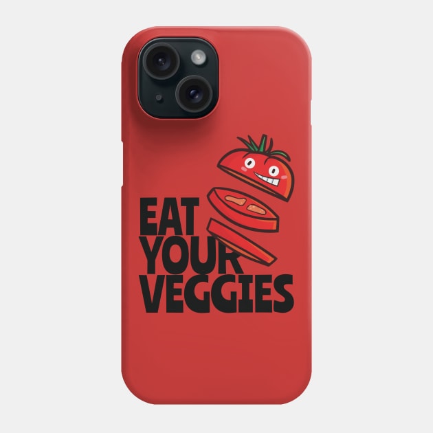 Eat Your Veggies - Tomato Version Phone Case by Jocularity Art