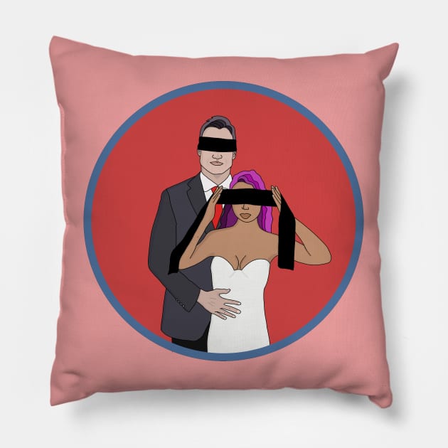 Wedding Engagement Love Funny Cartoon Married Pillow by DiegoCarvalho