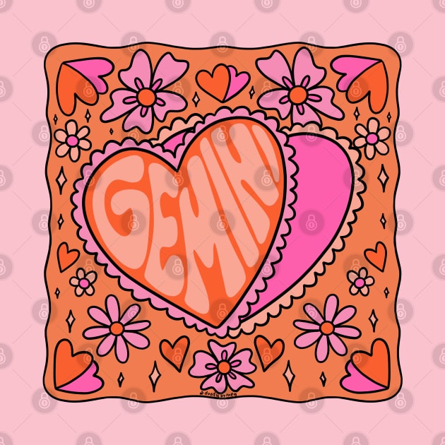 Gemini Heart by Doodle by Meg