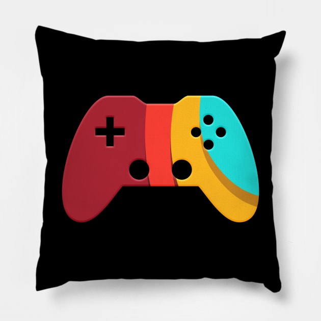 Video Game Lover Christmas Wrapping Gift Design Pillow by MaystarUniverse