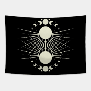 Moon Phases Magic Sun Festival Tapestry