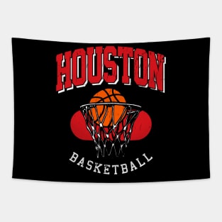 Vintage Houston Basketball 2 Tapestry