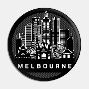 Melbourne Australia Skyline Pin