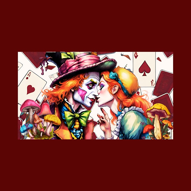 Mad Hatter kisses Alice by Viper Unconvetional Concept