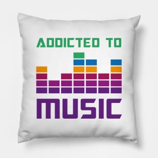 Addicted to music Retro Sound Wave Pillow