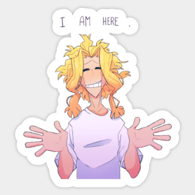Toshinori Yagi I Am Here Bnha Sticker Teepublic,Game Pubg Wallpaper Hd 4k Android Download For Mobile
