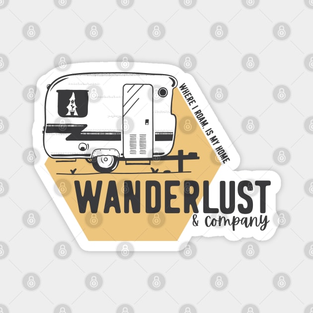 Wanderlust & Company Magnet by Camp Happy Hour
