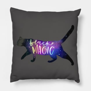 Black Magic Black Cat Holographic mode Pillow