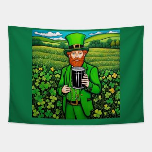 Folk Art Leprechaun Tapestry