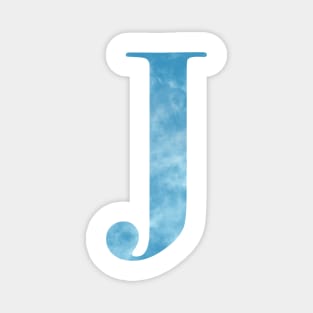 Clouds Blue Sky Initial Letter J Magnet