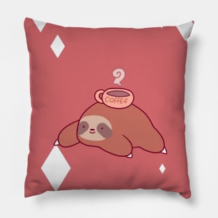 "Happy Birthday" Coffee Sloth Pillow