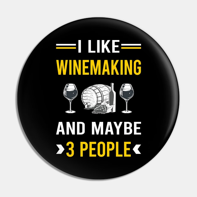 3 People Winemaking Winemaker Pin by Good Day