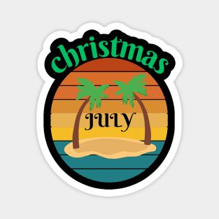 Christmas in july retro Magnet