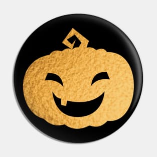 Happy Halloween! Creepy Golden Pumpkin Pin