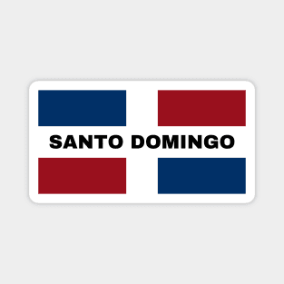 Santo Domingo City in Dominican Republic Flag Magnet