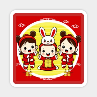 Gong Xi Fai Cai! Celebrate the Year of the Rabbit Magnet