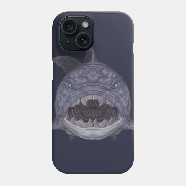 Swimming Beartrap Phone Case by CoffeeBlack