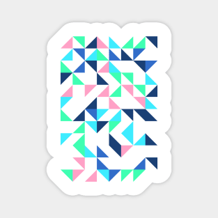 Creative Geometric Colourful Triangle Pattern #20 Magnet