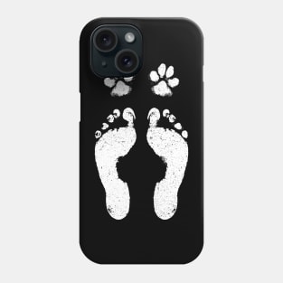 Cute Dog Lover Gift - Paw and Foot Prints Phone Case