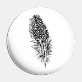 Guinea Fowl Feather Print Pin