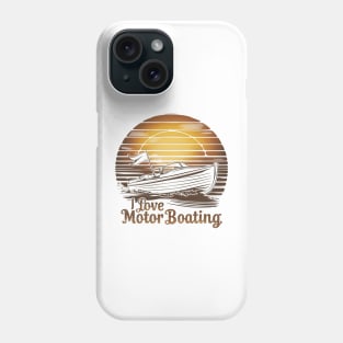 Love Motor Boating: A Boat of Affection Phone Case