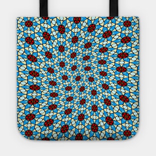 Sky Blue Flower Pattern Tote