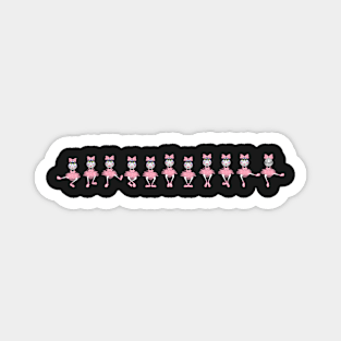 The Fleas Circus -  Thew Ballerinas in line. Magnet