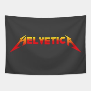 Helvetica on Fire Tapestry