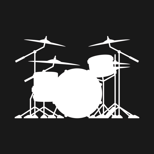 Drum set silhouette illustration by hobrath