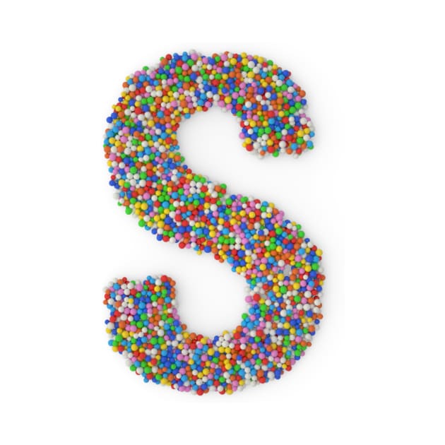 Sweet sprinkles - letter S by peggieprints