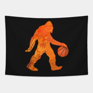 Basketball Bigfoot, Funny Sasquatch Baller Tapestry