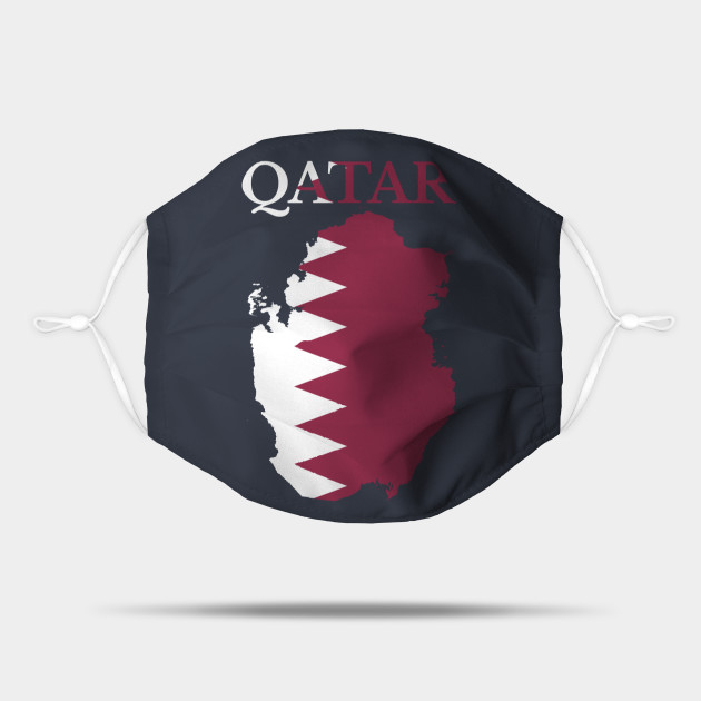 Qatar Map Flag Qatar Mask Teepublic