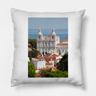 Igreja de Sao Vicente de Fora in Alfama, Lisbon, Portugal Pillow