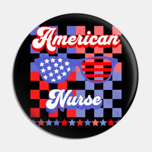 American Nurse 4th of July Shirt Pin