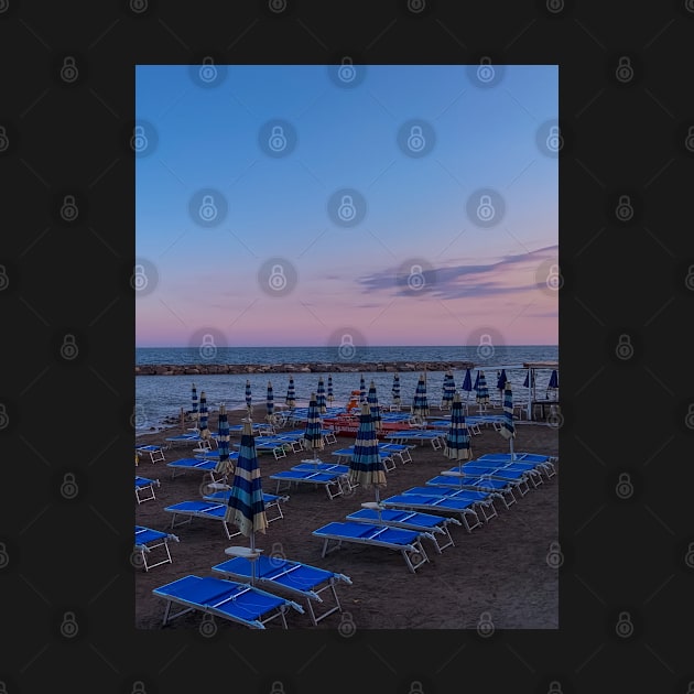 Sunset Blue Pink Sky Colors Beach Summer Relax Travel Italy by eleonoraingrid