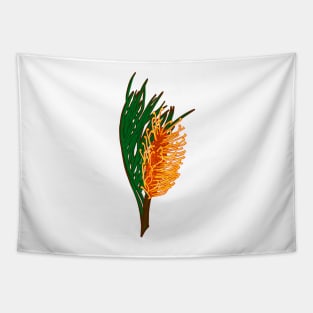 Bright Australian Native Flower - Beautiful Banksia Illustration Tapestry