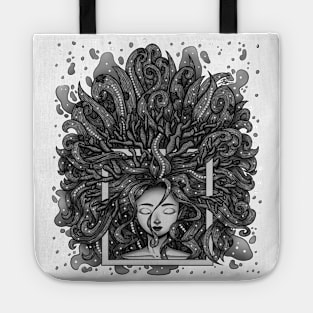 Ocean Wave Personification Tote