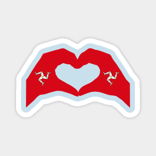 We Heart Isle of Man Patriot Flag Series (Double) Magnet